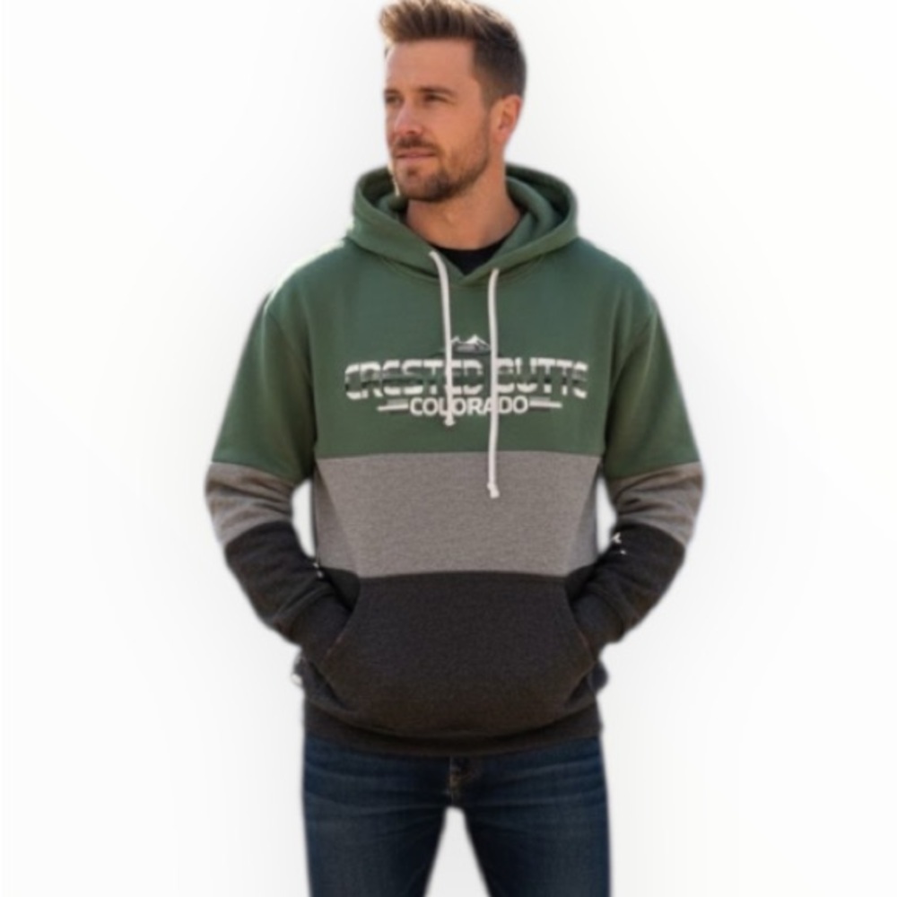 Tipsy Unisex Crested Butte Colorado Sweatshirt Hoodie Made in USA  Size M